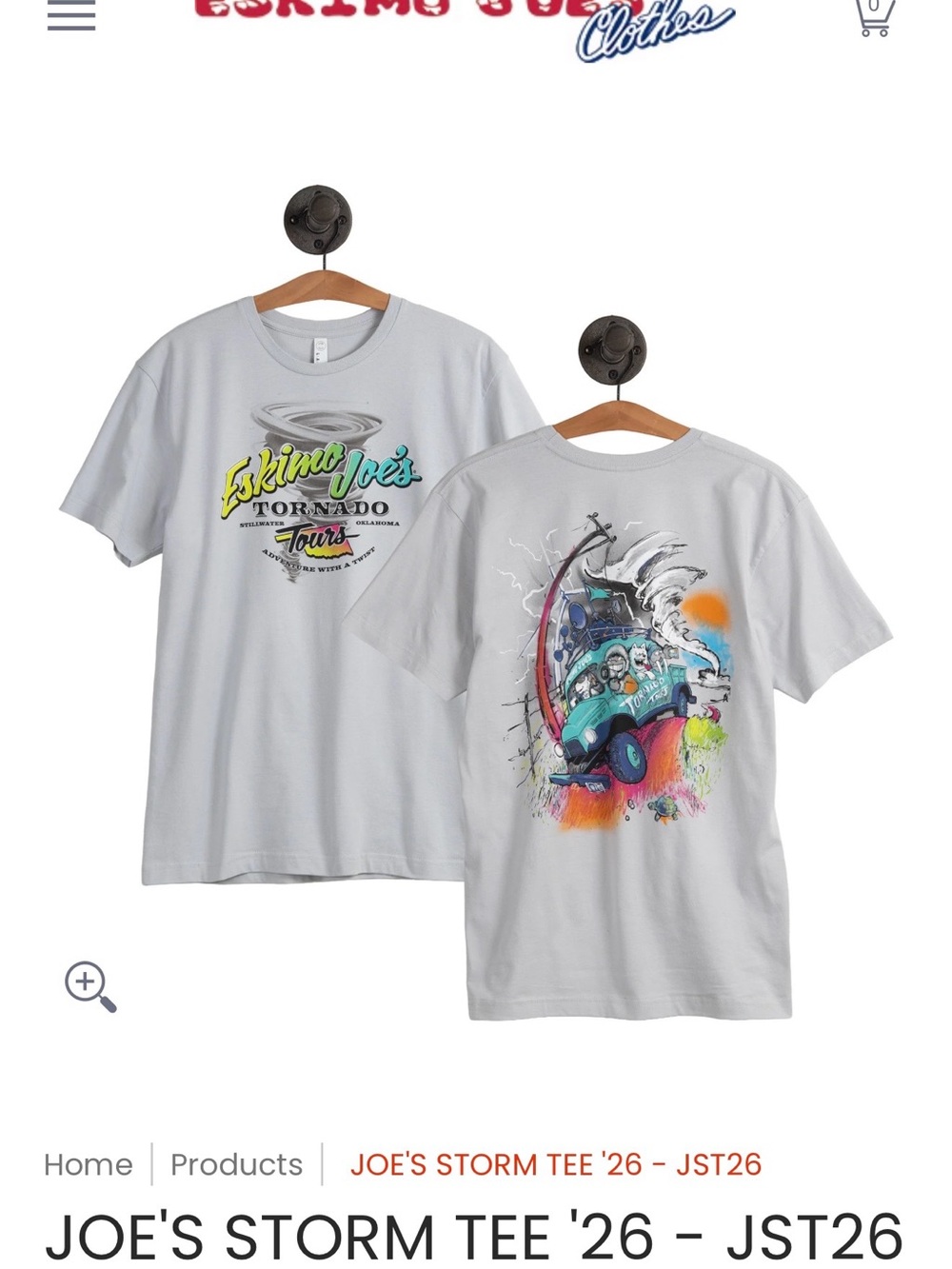 Eskimo Joe's Joe's Storm Tee - Light Gray with Multicolor Graphic